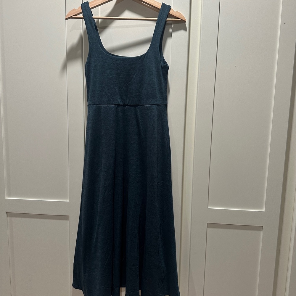 Quince Dark Teal Midi Dress